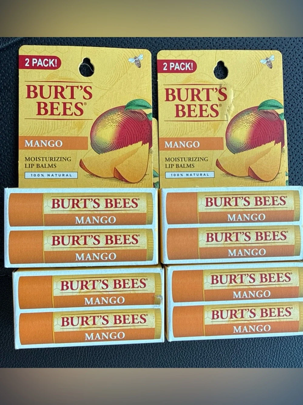 Mango Moisturizing Lip Balm Blister - Pack of 8 by Burts Bees 0.15 oz Lip Balm - Picture 1 of 3